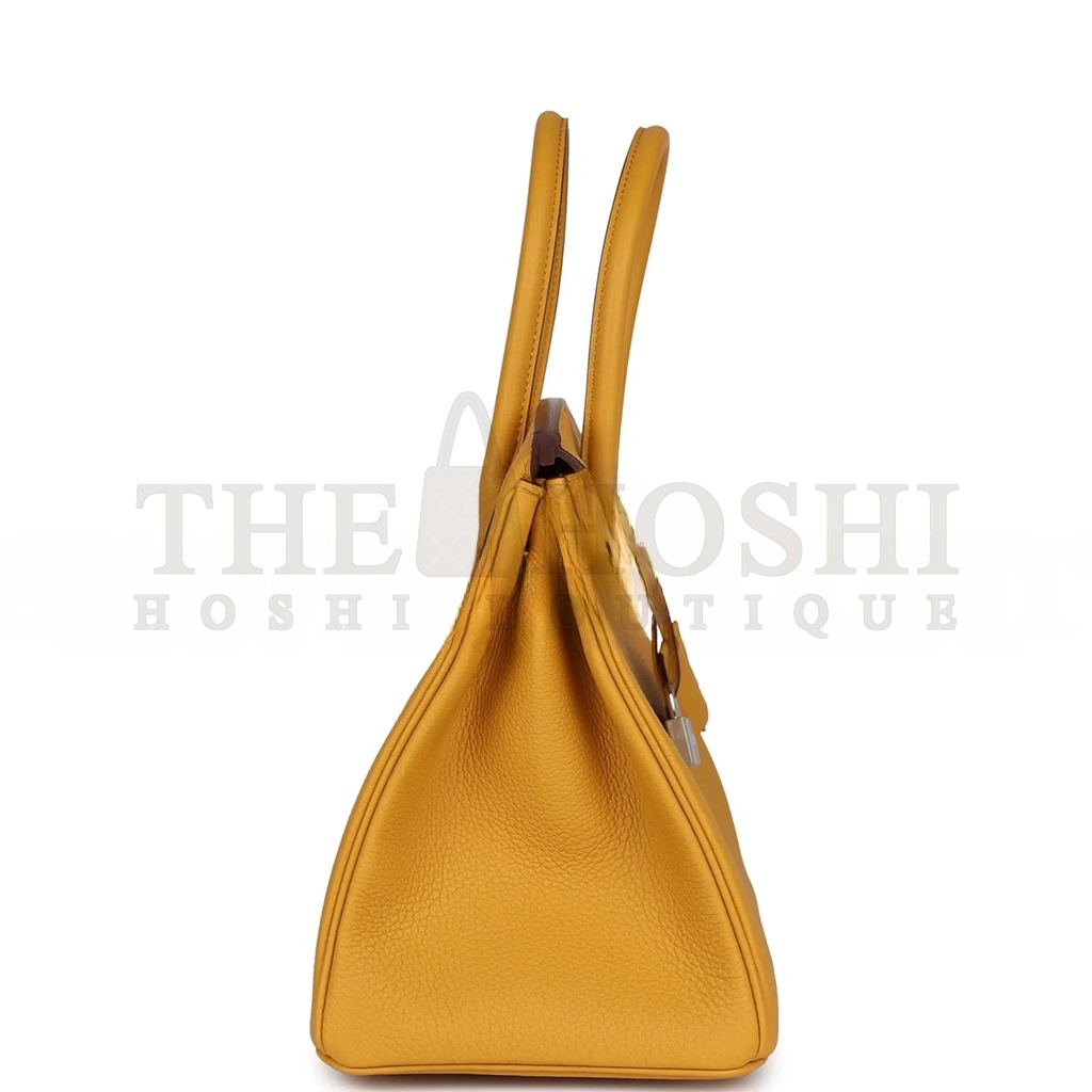 H**me5 BIRKIN 30 JAUNE AMBRE TOGO PALLADIUM HARDWARE 265381 (30*22*16cm) Master Quality